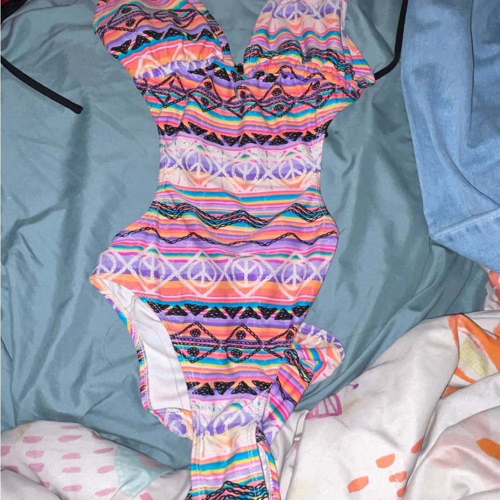 Vibrant Multicolor Women's One Piece Swimsuit